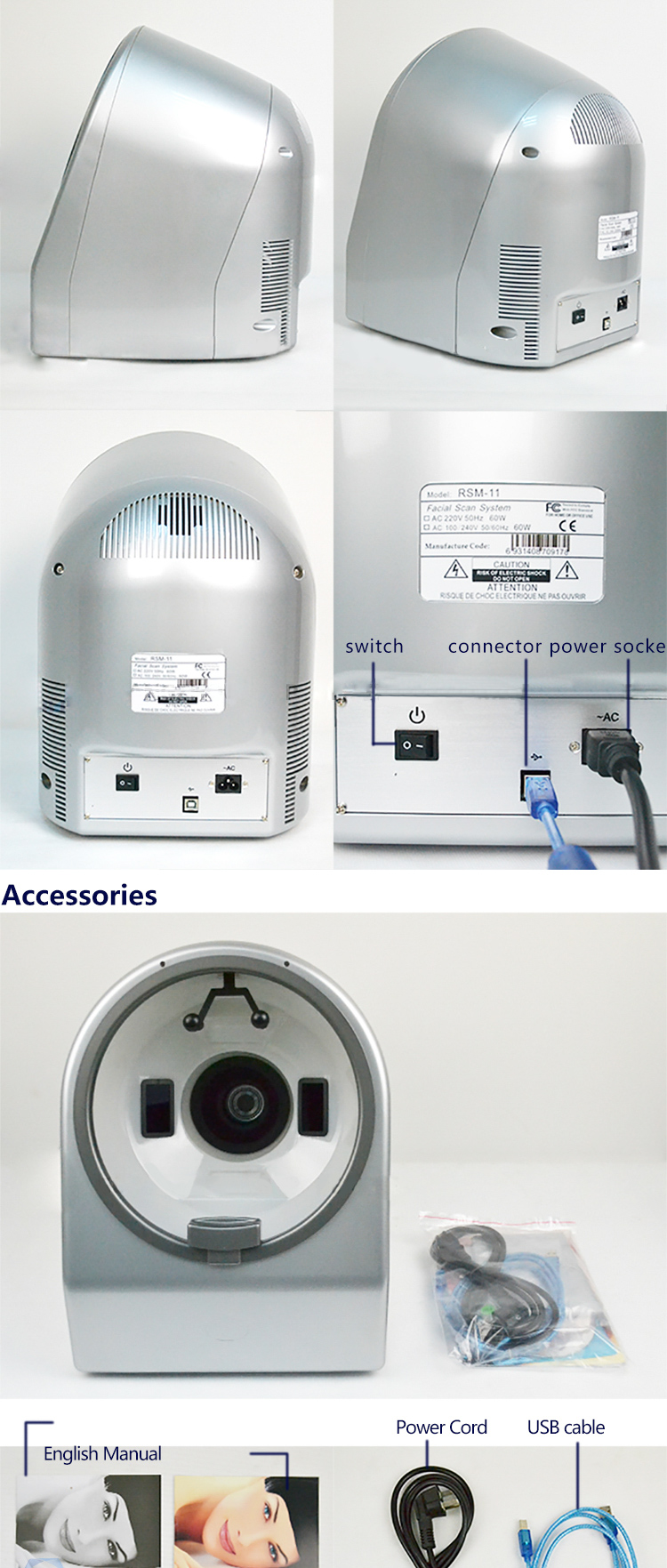 Skin Analyzer Magnifier Machine Design